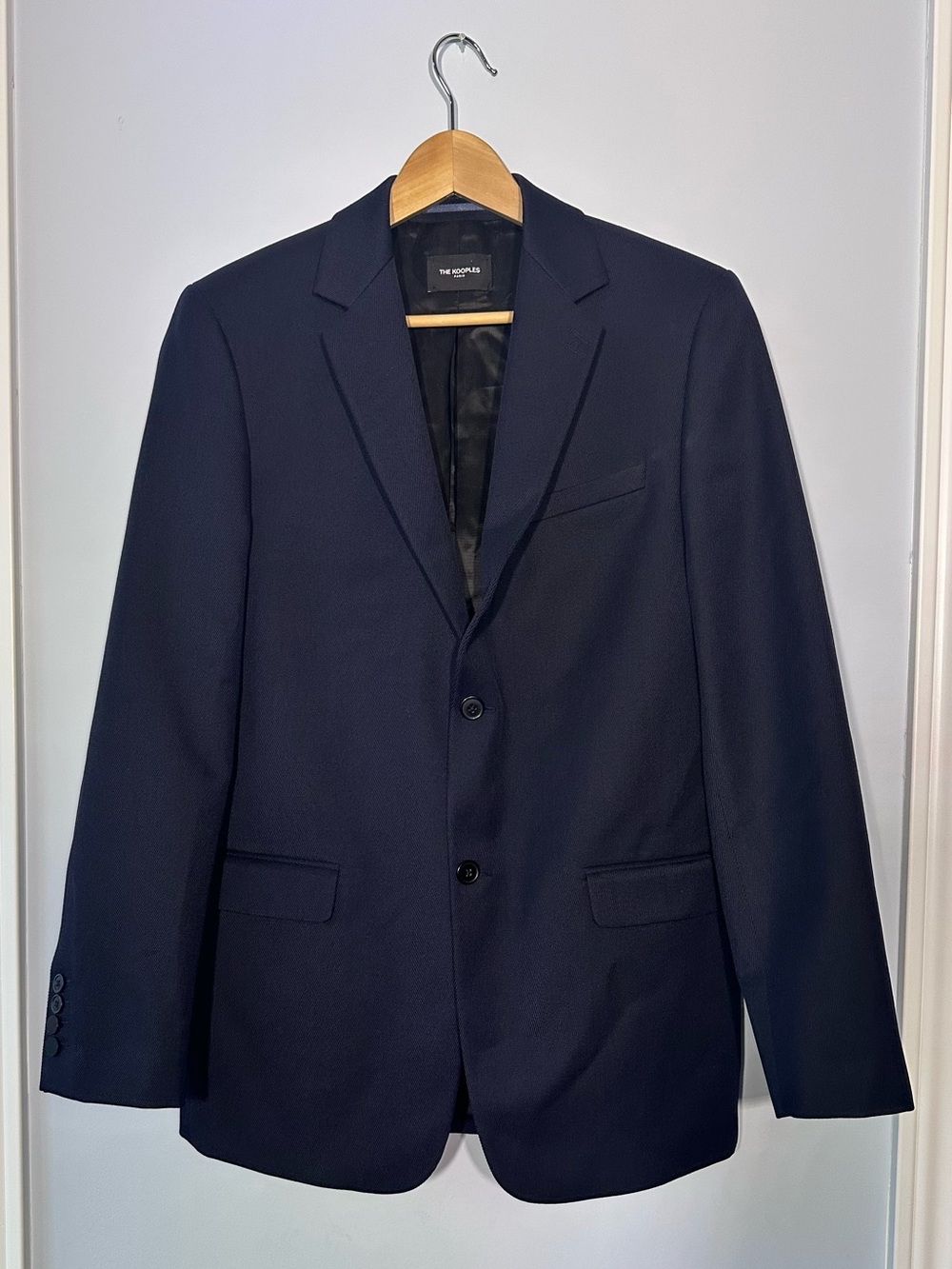 The Kooples Paris Navy Wool Blend Blazer Men's 46 NWT Designer Suit Jacket